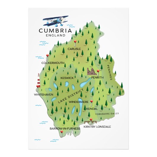 Cumbria Engeland Reisposter. Foto Afdruk (Voorkant)