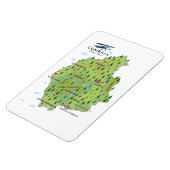 Cumbria Engeland Reisposter kaart. Magneet (Linkerzijde)