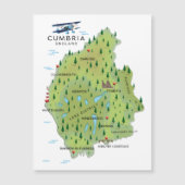 Cumbria England Map reisposter. (Voorkant)