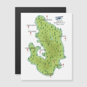 Cumbria England Map reisposter. (Voorkant / Achterkant)