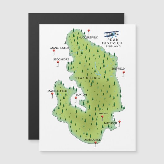 Cumbria England Map reisposter. (Voorkant / Achterkant)
