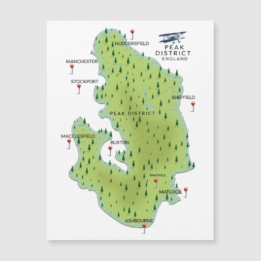 Cumbria England Map reisposter. (Voorkant)