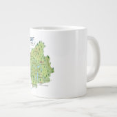 Cumbria England Map reisposter. Grote Koffiekop (Voorkant rechts)