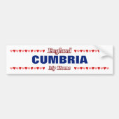 CUMBRIA - Mijn thuisland - Engeland; Rode en roze  Bumpersticker (Voorkant)