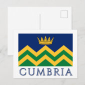 Cumbriaanse vlag (vanaf 2025) briefkaart (Voorkant / Achterkant)