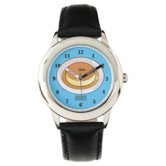 Cumcaramel cartoon illustratie horloge (Voorkant)