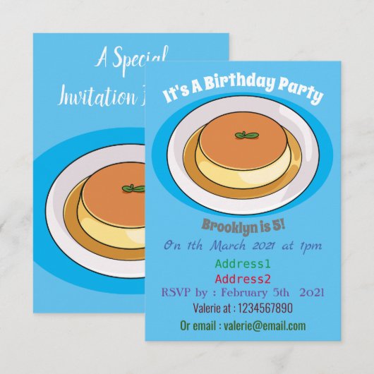 Cumcaramel cartoon illustratie kaart (Voorkant / Achterkant)