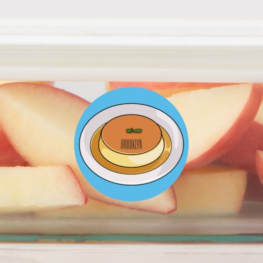 Cumcaramel cartoon illustratie labels (Aangebracht)