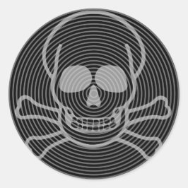 Cumelie en kruisbeenderen Embleem Ronde Sticker