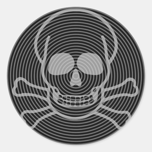 Cumelie en kruisbeenderen Embleem Ronde Sticker (Voorkant)