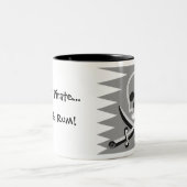 Cumelie en kruisbeenderen met Funny Pirate Gezegde Tweekleurige Koffiemok (Center)