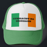 CUMHACHT NA HÉIREANN TRUCKER PET<br><div class="desc">CUMHACHT NA HÉIREANN GROEN EN WIT PET</div>