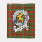 Cumming Clan Badge Tartan Pset Fleece Deken (Voorkant)