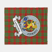 Cumming Clan Badge Tartan Pset Fleece Deken (Voorkant (Horizontaal))