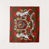 Cumming Clan Badge & Unicorns w/Tartan Wandkleed (Voorkant)