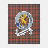 Cumming Hunting Weathered Clan Badge Tartan Pset Fleece Deken (Voorkant)