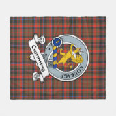 Cumming Hunting Weathered Clan Badge Tartan Pset Fleece Deken (Voorkant (Horizontaal))