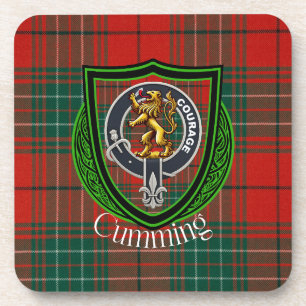 Cumming Schotse Clan Tartan & Wapen Bier Onderzetter