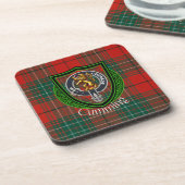 Cumming Scottish Clan Tartan & Crest Bier Onderzetter (Linkerzijde)