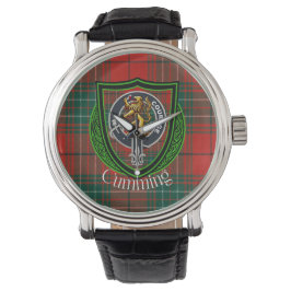 Cumming Scottish Clan Tartan & Crest Horloge