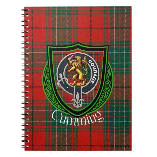 Cumming Scottish Clan Tartan & Crest Notitieboek (Voorkant)