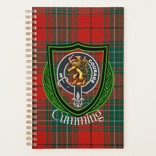 Cumming Scottish Clan Tartan & Crest Planner (Voorkant)