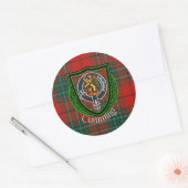 Cumming Scottish Clan Tartan & Crest Ronde Sticker (Envelop)