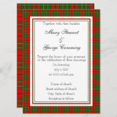 Cumming Scottish Wedding Invitation Kaart (Voorkant / Achterkant)