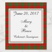 Cumming Scottish Wedding Wine Label Wijn Etiket (Enkel label)