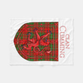 Cumming Tartan Scottish Plaid Lion Rampant Fleece Deken (Voorkant (Horizontaal))