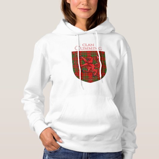 Cumming Tartan Scottish Play Lion Rampant Hoodie (Voorkant)