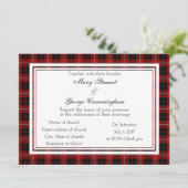 Cummingham Scottish Wedding Invitation Kaart (Staand voorkant)