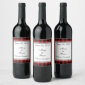 Cummingham Scottish Wedding Wine Label Wijn Etiket (Flessen)