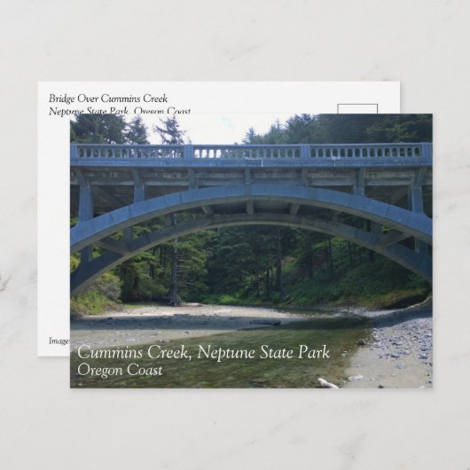Cummins Creek in Neptune State Park, OF Briefkaart (Voorkant / Achterkant)