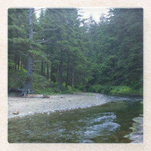 Cummins Creek in Neptune State Park, OF Glazen Onderzetter