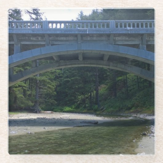 Cummins Creek in Neptune State Park, OF Glazen Onderzetter (Voorkant)