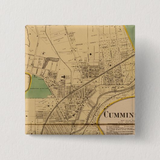 Cumminsville, Ohio Vierkante Button 5,1 Cm (Voorkant)