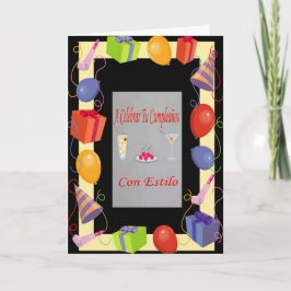 Cumpleaños bedriegt estilo kaart