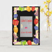 Cumpleaños bedriegt estilo kaart (Gele Bloem)