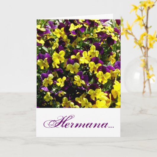 Cumpleaños de la Hermana Kaart (Gele Bloem)