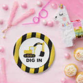 Cumpleaños infantil excavadoras Dig In Papieren Bordje (Feest)