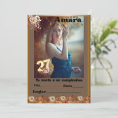 cumpleanos Invitation Kaart (Staand voorkant)