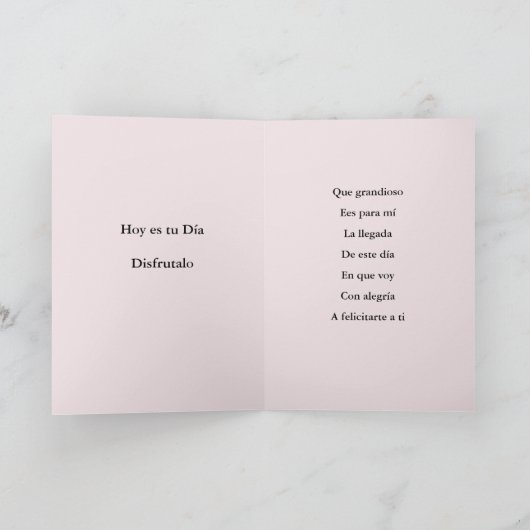 Cumpleaños para una persona muy especial kaart (Binnen)