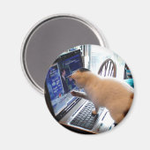 Cumputer Cat Magnet (Voorkant / Achterkant)