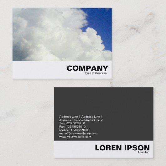 Cumulatieve wolken visitekaartje (Voorkant / Achterkant)