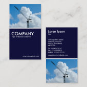 Cumulonimbus Crane - Donkere marine Visitekaartje (Voorkant / Achterkant)