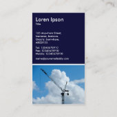 Cumulonimbus Crane - Donkere marine Visitekaartje (Achterkant)