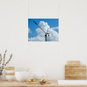 Cumulonimbus Crane Poster (Keuken)