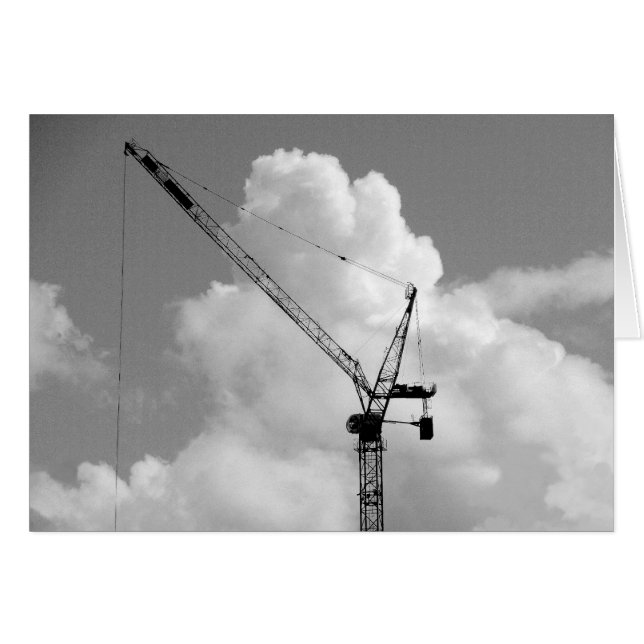Cumulonimbus Crane - Zwart-wit (Voorkant Horizontaal)