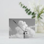 Cumulonimbus Crane - Zwart-wit Briefkaart (Staand voorkant)